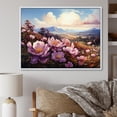 thumbnail image 1 of Designart "Mountain'S Purple Peony Paradise" Peonies Floater Framed Wall Art Prints, 1 of 5