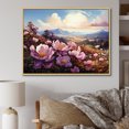 thumbnail image 1 of Designart "Mountain'S Purple Peony Paradise" Peonies Floater Framed Wall Art Prints, 1 of 5