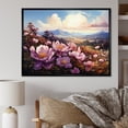 thumbnail image 1 of Designart "Mountain'S Purple Peony Paradise" Peonies Floater Framed Wall Art Prints, 1 of 5