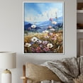 thumbnail image 1 of Designart "Mountain'S White Wildflower Serenity I" Wildflowers Floater Framed Canvas Art Print, 1 of 5