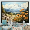 thumbnail image 1 of Designart "Mountainous Buttercup Allure I" Buttercups Floater Framed Wall Art Living Room, 1 of 5