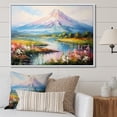 thumbnail image 1 of Designart "Mountainous Floral Beauty I" Seasonal Flowers Floater Framed Canvas Wall Art, 1 of 5