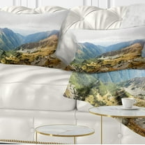 Designart Mountains from Ostry Peak Tatras - Landscape Printed Throw Pillow - 12x20