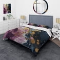 thumbnail image 1 of Designart "Movements In Paint Purple and Blue III" Abstract Painting Bedding Covert Set - Modern Purple Abstract Bed Set With 2 Shams, 1 of 6