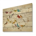 thumbnail image 1 of Designart 'Multi-Color Bird on Tree' Modern Farmhouse Print on Natural Pine Wood, 1 of 3