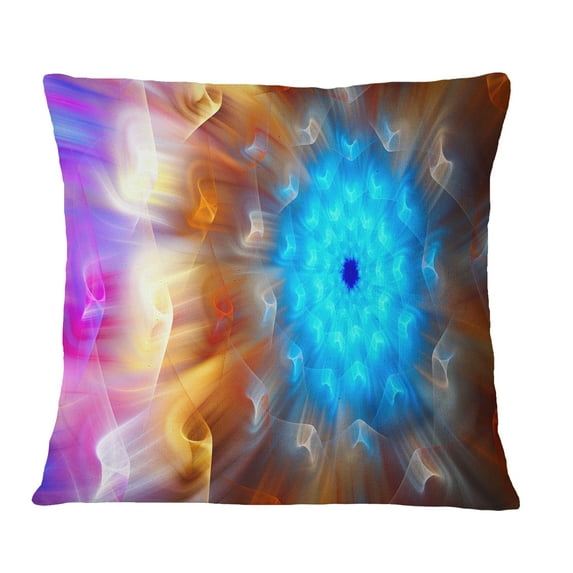 Designart Multi Color Exotic Flower Petals - Floral Throw Pillow - 16x16