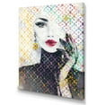 thumbnail image 1 of Designart Multi-Color Female Luxury Portrait I Canvas Wall Art, 1 of 5