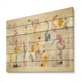 thumbnail image 1 of Designart 'Multi-Color Geometric Bars II' Modern & Contemporary Print on Natural Pine Wood, 1 of 3