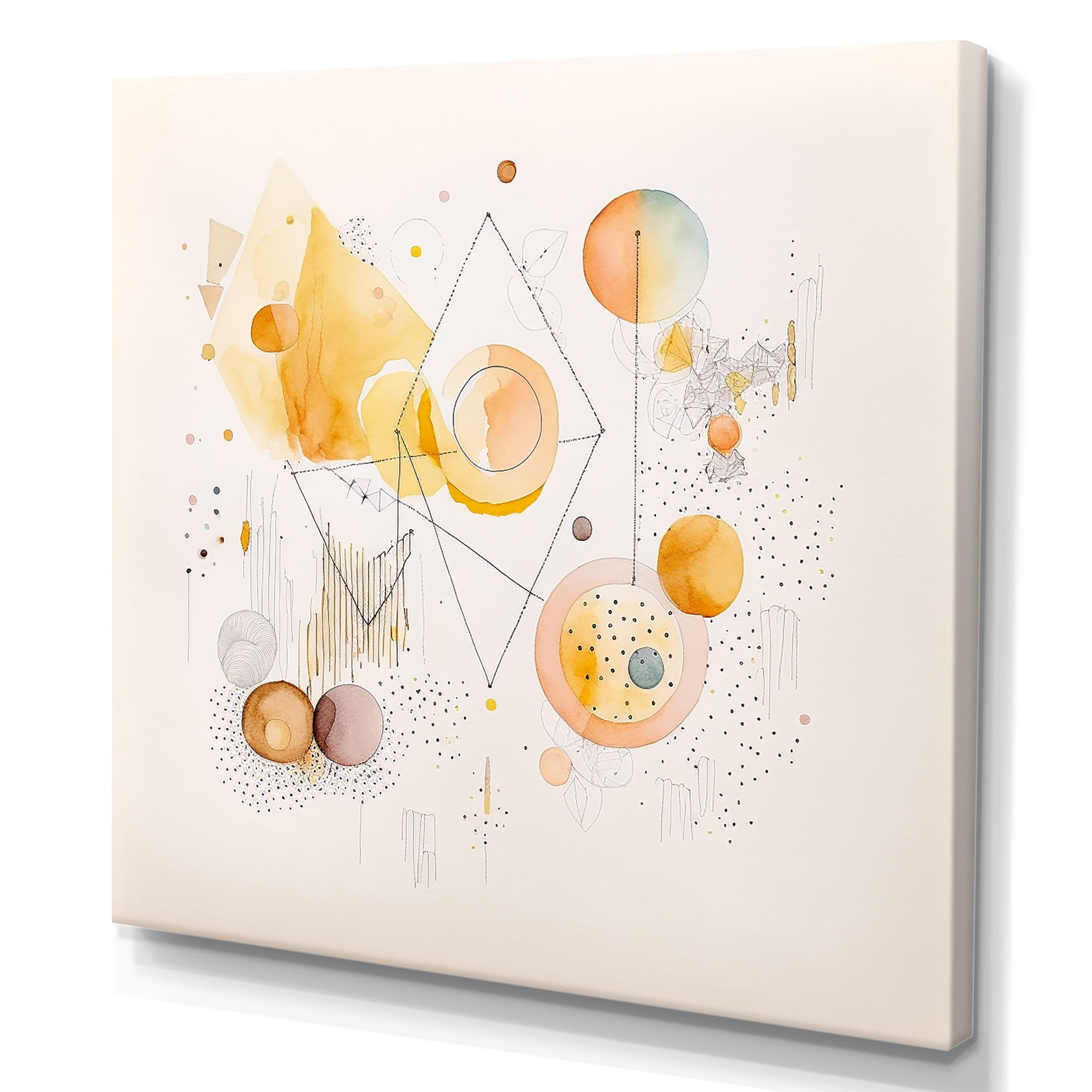Designart Multi-Color Multi Shape Abstract II Canvas Wall Art