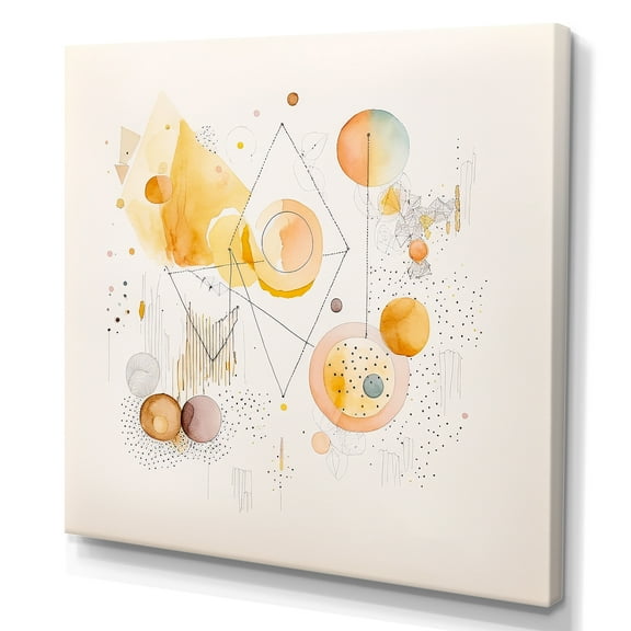 Designart Multi-Color Multi Shape Abstract II Canvas Wall Art