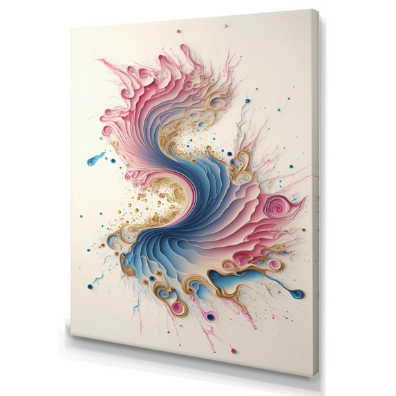 Designart Multi-Color Paint Swirl III Canvas Wall Art