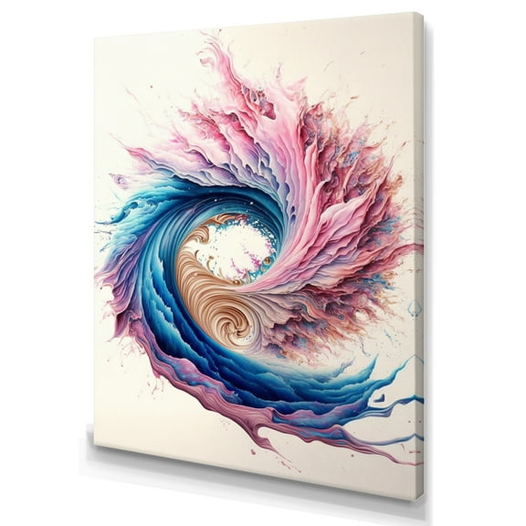 Designart Multi-Color Paint Swirl IV Canvas Wall Art