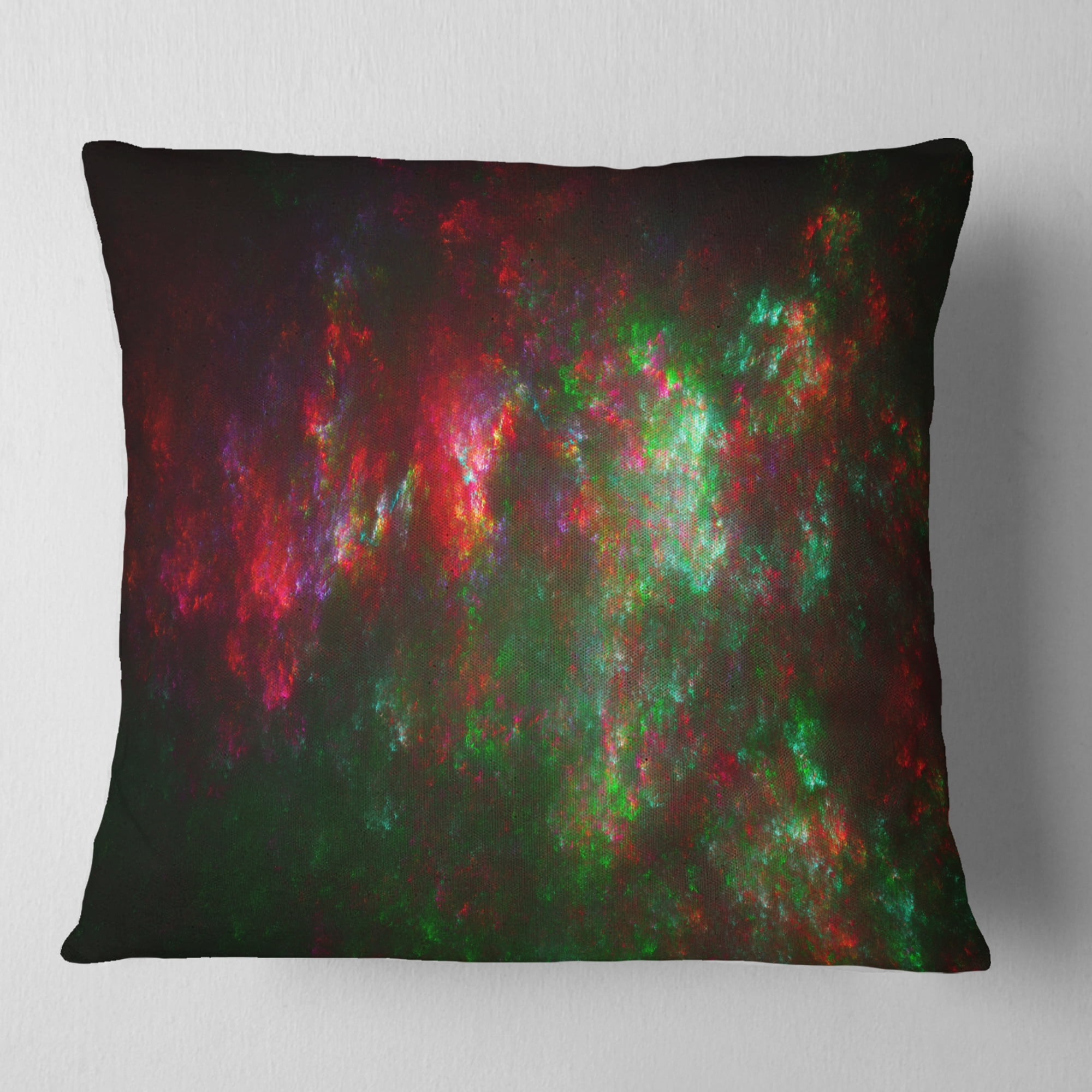 Designart Multi Color Starry Fractal Sky - Abstract Throw Pillow - 18x18