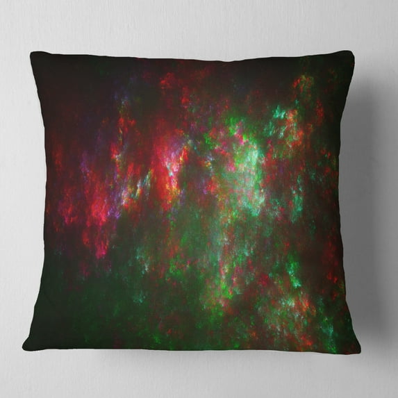 Designart Multi Color Starry Fractal Sky - Abstract Throw Pillow - 18x18