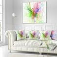 thumbnail image 1 of Designart Multi Color on White Fractal Design - Abstract Throw Pillow - 18x18, 1 of 1