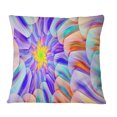 thumbnail image 1 of Designart Multi Colored Stain Glass with Spirals - Floral Throw Pillow - 18x18, 1 of 1