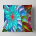 thumbnail image 1 of Designart Multi Layered Fractal Spirals - Abstract Throw Pillow - 18x18, 1 of 4