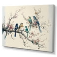 thumbnail image 1 of Designart Multicolor Birds On Plum Blossoms Tree I Canvas Wall Art, 1 of 5