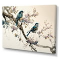 thumbnail image 1 of Designart Multicolor Birds On Plum Blossoms Tree XIII Canvas Wall Art, 1 of 5