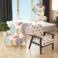 thumbnail image 1 of Designart "Multicolor Circle Pattern" Upholstered Patterned Accent Chair and Arm Chair, 1 of 5