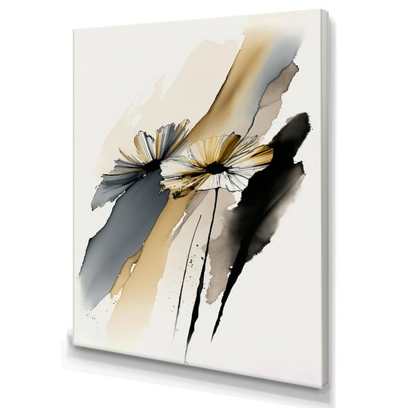Designart Multicolor Gerbera Hyperrealistic Flowers IV Canvas Wall Art