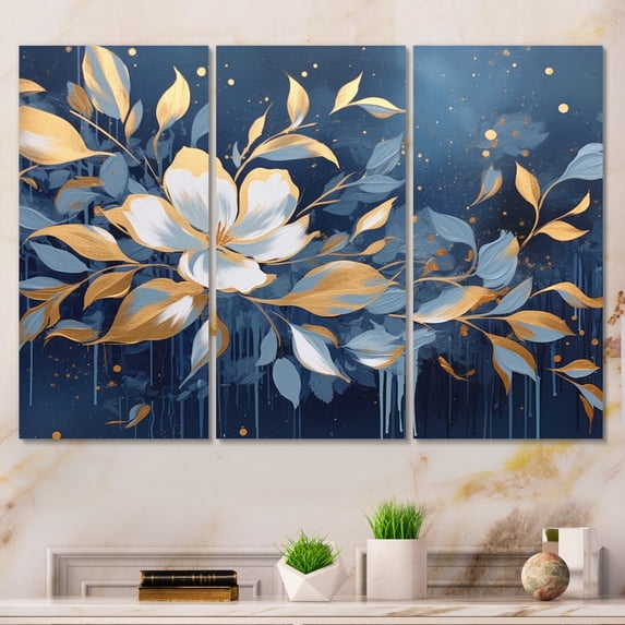 Designart "Multicolor Lilac Blooms Vibrant Bouquet" Floral Metal Wall Art Set