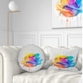 thumbnail image 1 of Designart Multicolor Rose with Color Splashes - Floral Throw Pillow - 12x20, 1 of 5