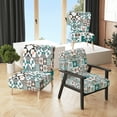 thumbnail image 1 of Designart "Multicolor Square Patchwork" Upholstered Patterned Accent Chair and Arm Chair, 1 of 5