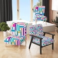 thumbnail image 1 of Designart "Multicolor Trendy Geometric " Upholstered Patterned Accent Chair and Arm Chair, 1 of 5