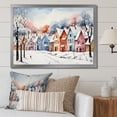 thumbnail image 1 of Designart "Multicolor Winter Cityscape IV" Landscapes Framed Wall Art Decor - Traditional Colorful Winter Landscape Hallway Framed Wall Art Decor, 1 of 6