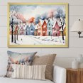 thumbnail image 1 of Designart "Multicolor Winter Cityscape IV" Landscapes Framed Wall Art Decor - Traditional Colorful Winter Landscape Hallway Framed Wall Art Decor, 1 of 6