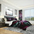 thumbnail image 1 of Designart 'Multicolored Abstract Floral Shapes' Traditional Duvet Cover Set, 1 of 4