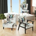 thumbnail image 1 of Designart "Multicolored Birds on Plum Blossom Tree XVII" Beige Bird Upholstered Accent Chair - Modern Arm Chair For Bedroom, 1 of 5