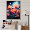 thumbnail image 1 of Designart "Multicolored Tulips under Celestial Sky II" Tulips Floater Framed Wall Art Living Room, 1 of 5