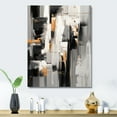 thumbnail image 1 of Designart "Multifaceted Whirls Grey Black Harmony" Cubism Metal Wall Art Prints, 1 of 5