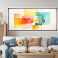 thumbnail image 1 of Designart "Multihued Cubic Designs I" Extra Large Abstract Framed Wall Art - Modern Multicolor Abstract Geometric Bedroom Framed Canvas Wall Art, 1 of 7