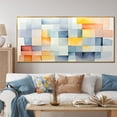 thumbnail image 1 of Designart "Multihued Cubic Designs V" Oversized Abstract Framed Wall Art - Modern Multicolor Abstract Geometric Bedroom Framed Canvas Wall Art, 1 of 7