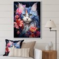 thumbnail image 1 of Designart "Multihued Ragamuffin Cat Splendor Collage I" Animals Cat Floater Framed Canvas Art Print, 1 of 5