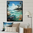 thumbnail image 1 of Designart "Multiple Palm Trees III" Floral Floater Framed Wall Art Living Room, 1 of 7