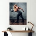 thumbnail image 1 of Designart "Muscle Machine Sculpted Power" Weightlifting Metal Art Print, 1 of 5