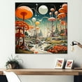thumbnail image 1 of Designart "Mushroom Dreams Colorful Mid Century Midcentury I" Mid-century Wall Art Print, 1 of 5