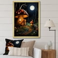 thumbnail image 1 of Designart "Mushroom Wonderland Fantasy Landscape" Landscapes Framed Wall Art - Country Yellow Landscape Modern Entryway Framed Wall Art Print, 1 of 6