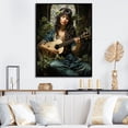 thumbnail image 1 of Designart "Music Celtic harmonies Emerald" Portrait Floater Framed Canvas Art Print, 1 of 7