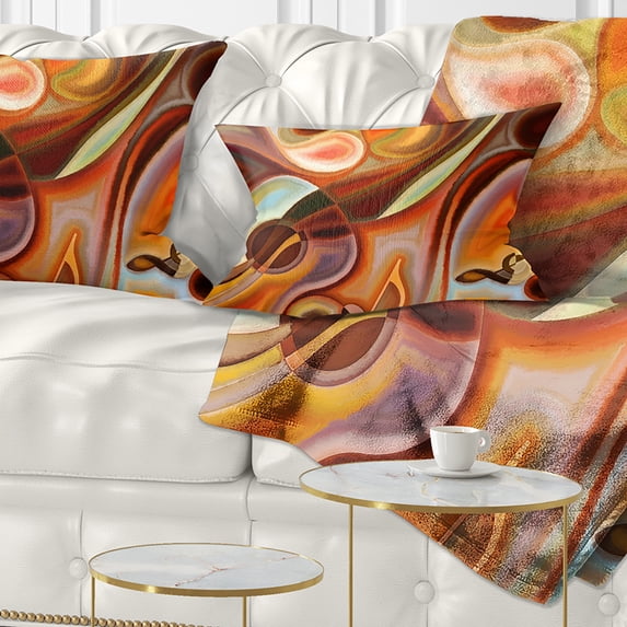 Designart Music Dreams - Abstract Throw Pillow - 12x20