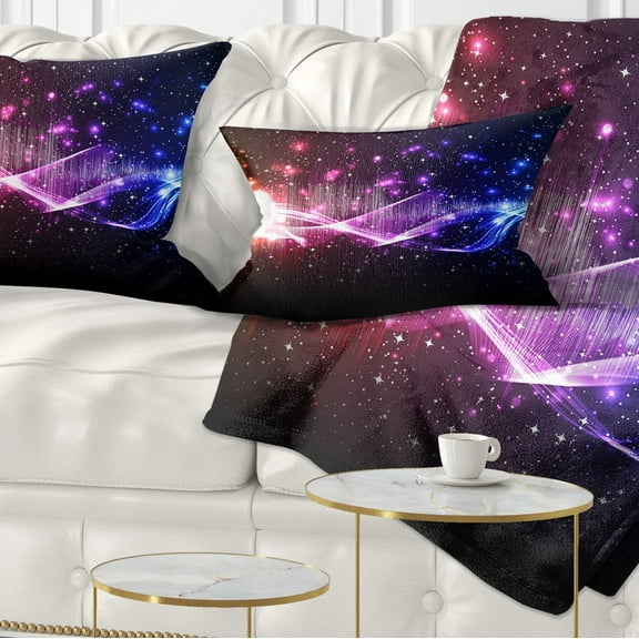 Designart Music Equalizer Wave - Abstract Throw Pillow - 12x20