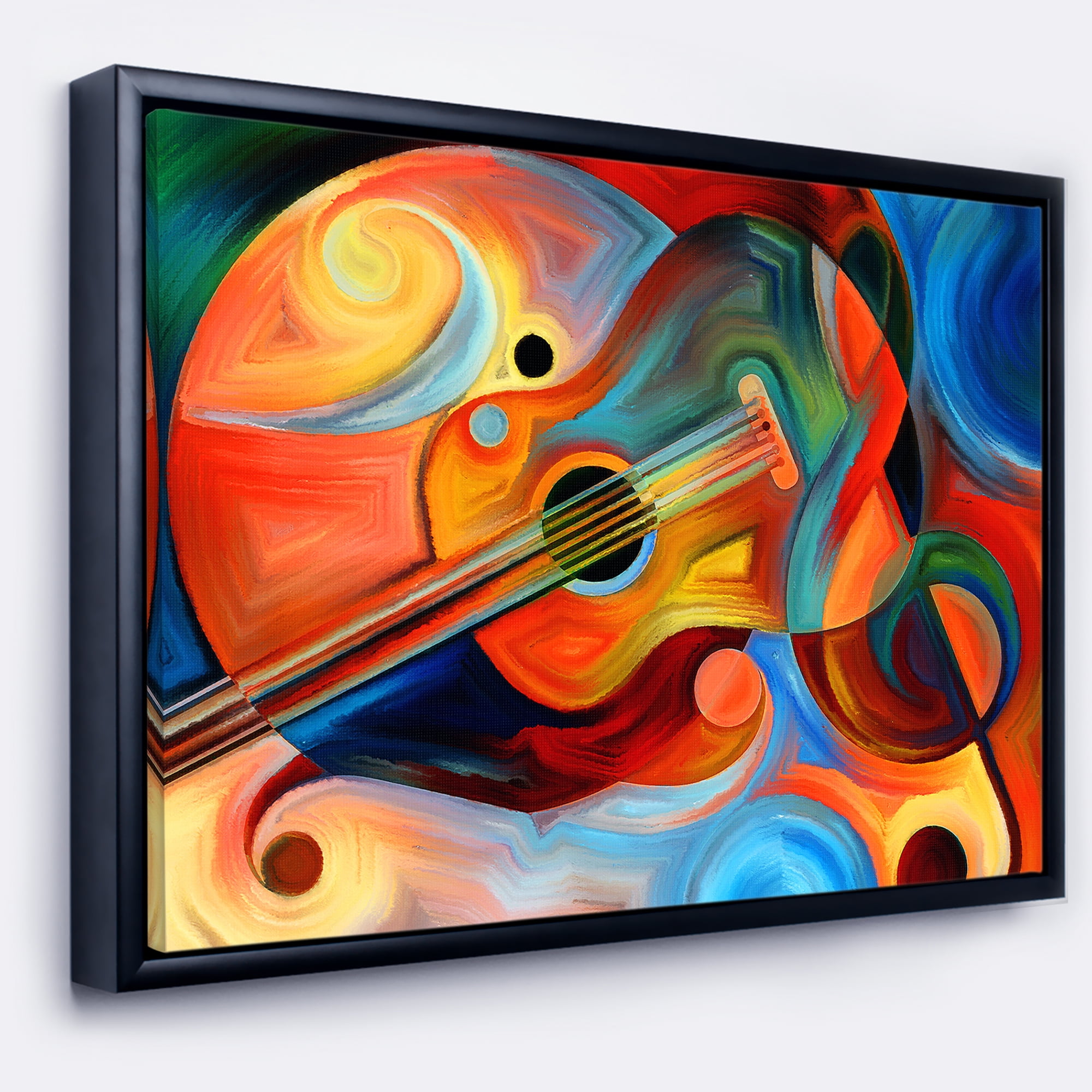 Free Shipping! Designart Music and Rhythm Framed Canvas Art