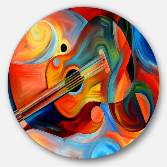 Designart Music and Rhythm Metal Wall Art Print, 23" x 23"