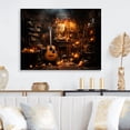 thumbnail image 1 of Designart "Musical Tools The Orange and Black Fire Trumpet" Music Metal Wall Decor, 1 of 1
