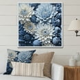 thumbnail image 1 of Designart "Muted Blue And Graceful Mums I" Mums Floater Framed Wall Art Prints, 1 of 5