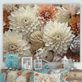 thumbnail image 1 of Designart "Muted Colors Adorning A Minimalist Painting Of Mums III" Mums Wall Decor, 1 of 7